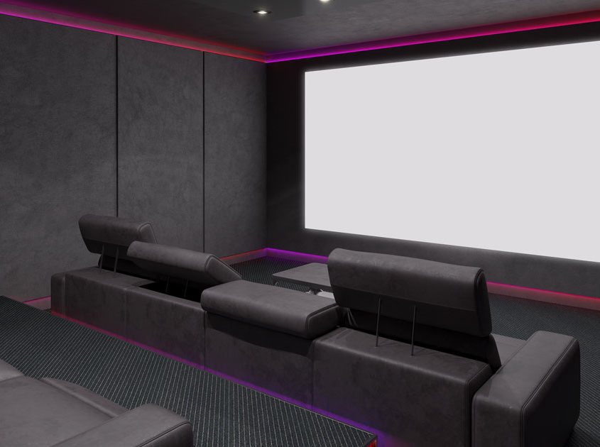 Heimkino Installation in München-Landshut mit Projektor und Surround Sound